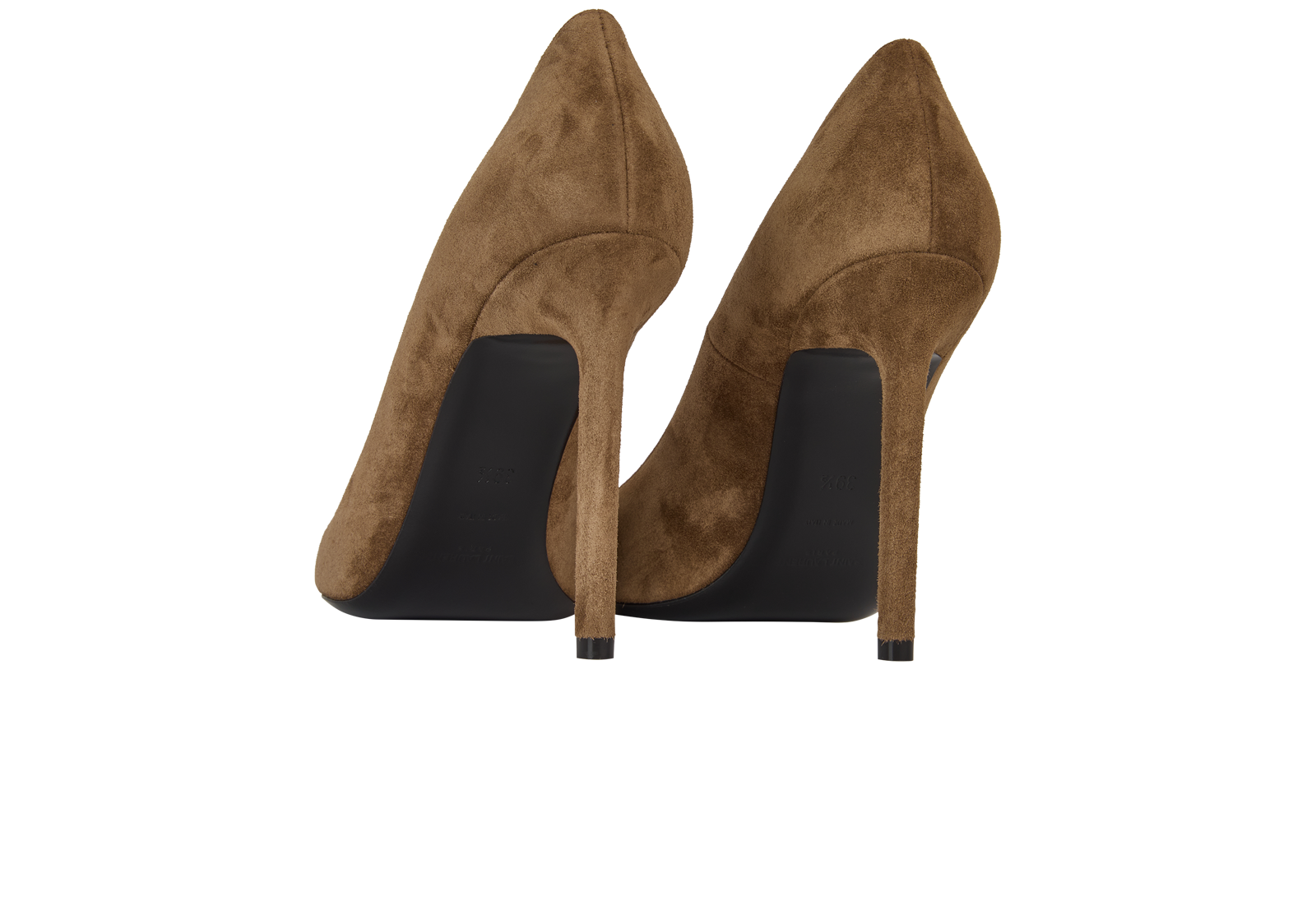 Saint Laurent Anja 105 Pump, &pound;195, Shoes, Brown, Suede, Back view