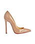 Christian Louboutin Patent Heels, &pound;275, Shoes, Beige, Patent Leather, Front view
