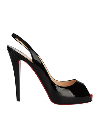 Christian Louboutin Peep Toe Sling Back Pumps, front view