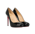 Christian Louboutin Neofilo 120, &pound;295, Shoes, Black, Patent Leather, Side view