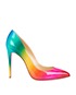 Christian Louboutin Pigalle Heels, &pound;375, Shoes, Blue/Green/Orange/Pink/Red/Yellow, Patent Leather, Front view