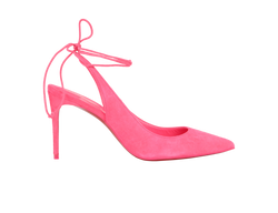 Christian Louboutin Lace Up Kate 85, Suede, Pink, UK6, DB, B, 4*