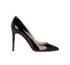 Christian Louboutin Pigalle 100, &pound;310, Shoes, Black, Patent Leather, Front view