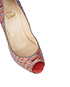 Christian Louboutin Snakeskin Peep Toe Heels, other view