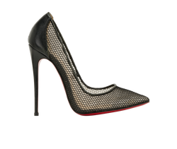 Christian Louboutin Follies Resille Pumps, Mesh, Black, UK3.5, 1*