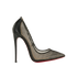 Christian Louboutin Follies Resille Pumps, &pound;195, Shoes, Black, Mesh, Front view