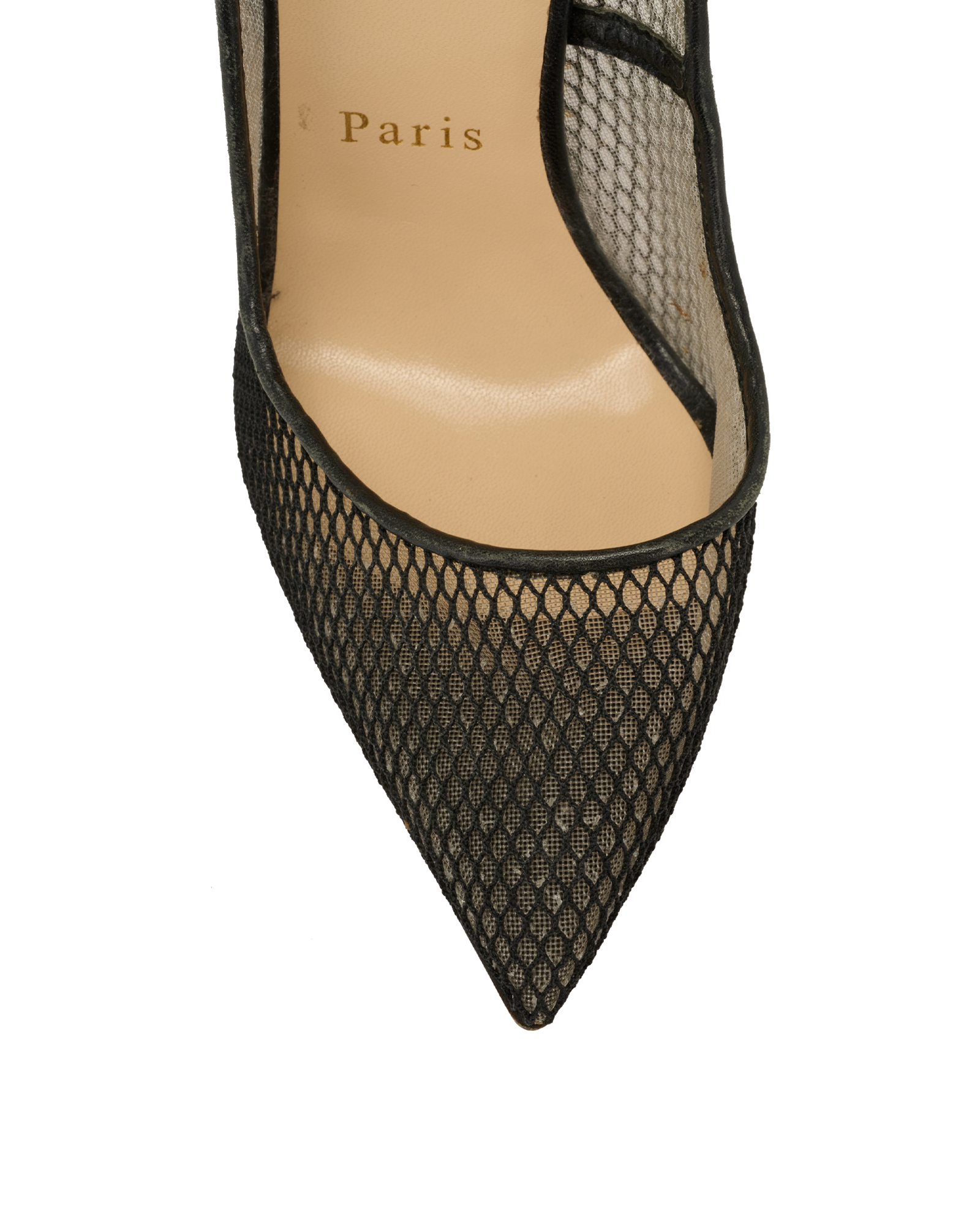 Christian Louboutin Follies Resille Pumps, &pound;195, Shoes, Black, Mesh, Other view