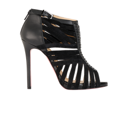 Christian Louboutin Karina 100, Suede/ Leather, Black, UK5.5, DB/B/RCT, 3*