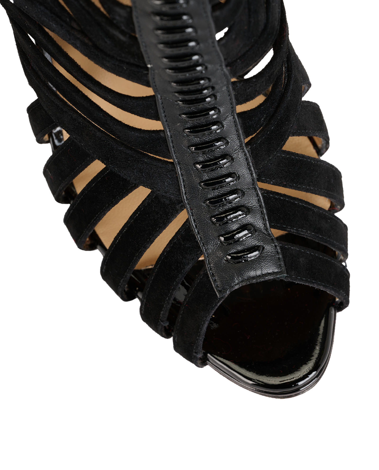 Christian Louboutin Karina 100, &pound;310, Shoes, Black, Leather/Suede, Other view