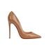 Christian Louboutin Pigalle 120, &pound;310, Shoes, Tan, Patent Leather, Front view