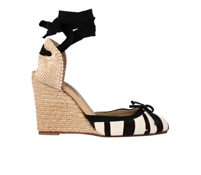 Christian Louboutin Zebra Wedges, &pound;295, Shoes, Black/White, Pony / Calfskin, Front view