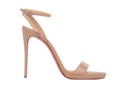 Christian Louboutin Loubi Queen Sandals, Leather, Nude, UK6.5, B/DB, 2*