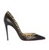 Christian Louboutin Irishell 100 Heels, &pound;450, Shoes, Black/Gold, Leather, Front view