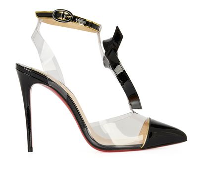 Christian Louboutin Alta Firma 100MM Perspex Heels, front view