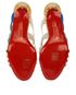 Christian Louboutin Decidela 85MM Rainbow Plexi Mules, top view