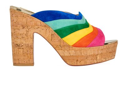 Christian Louboutin O Sister 120MM Rainbow Mules, front view