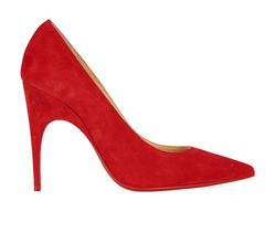 Christian Louboutin Alminette 100MM Suede Pumps, Red,UK2.5,3*,XY