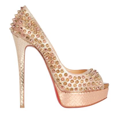 Christian Louboutin Lady Peep Spikes 160 Heels, front view