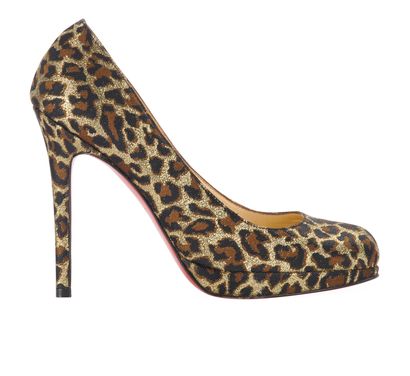 Christian Louboutin Leopard Heels 100, front view