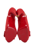 Christian Louboutin Bow Slingback Heels, &pound;150, Shoes, Red, Satin, Top view