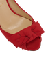 Christian Louboutin Bow Slingback Heels, &pound;150, Shoes, Red, Satin, Other view