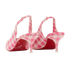 Christian Louboutin Gingham Kate Slingback Heels, &pound;250, Shoes, Pink/White, Fabric, Back view