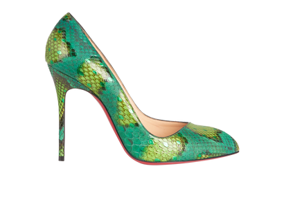 Christian Louboutin Corneille 120, £350, Shoes, Green, Python, Front view