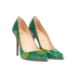 Christian Louboutin Corneille 120, £350, Shoes, Green, Python, Side view