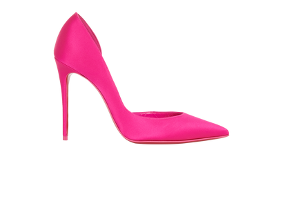 Christian Louboutin Iriza 100 Pumps, &pound;350, Shoes, Pink, Satin, Front view