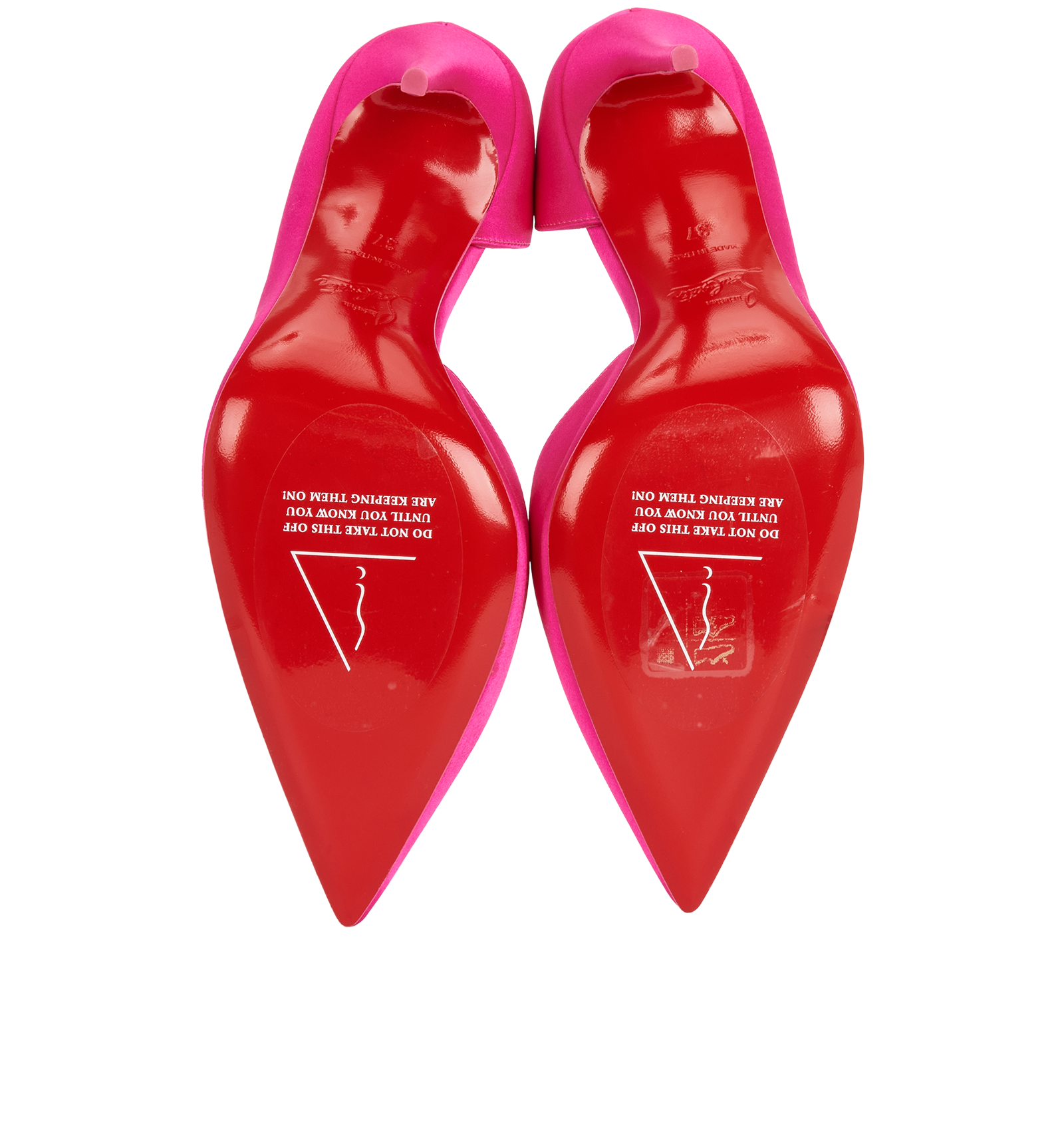 Christian Louboutin Iriza 100 Pumps, &pound;350, Shoes, Pink, Satin, Top view