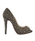 Louboutin Studded Peep Toe Heels, front view