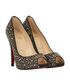 Louboutin Studded Peep Toe Heels, side view