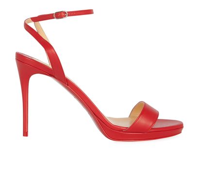 Louboutin Loubi Queen 100 Sandals, front view
