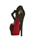 Christian Louboutin Snake Print Heels, £175, Shoes, Black/Green/Red, Leather/Suede, Back view