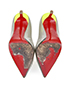 Christian Louboutin Greige Pigalle With Neon Heel, top view