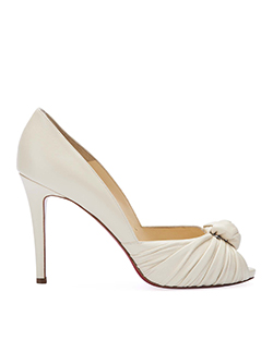 Christian Louboutin Bridal Heels, Leather, Cream, UK 5