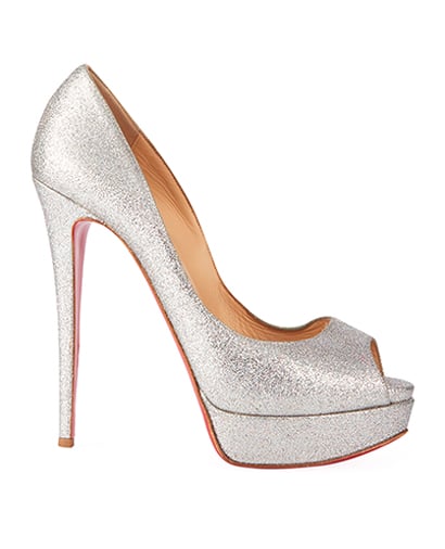 Christian Louboutin Glitter Heels, front view