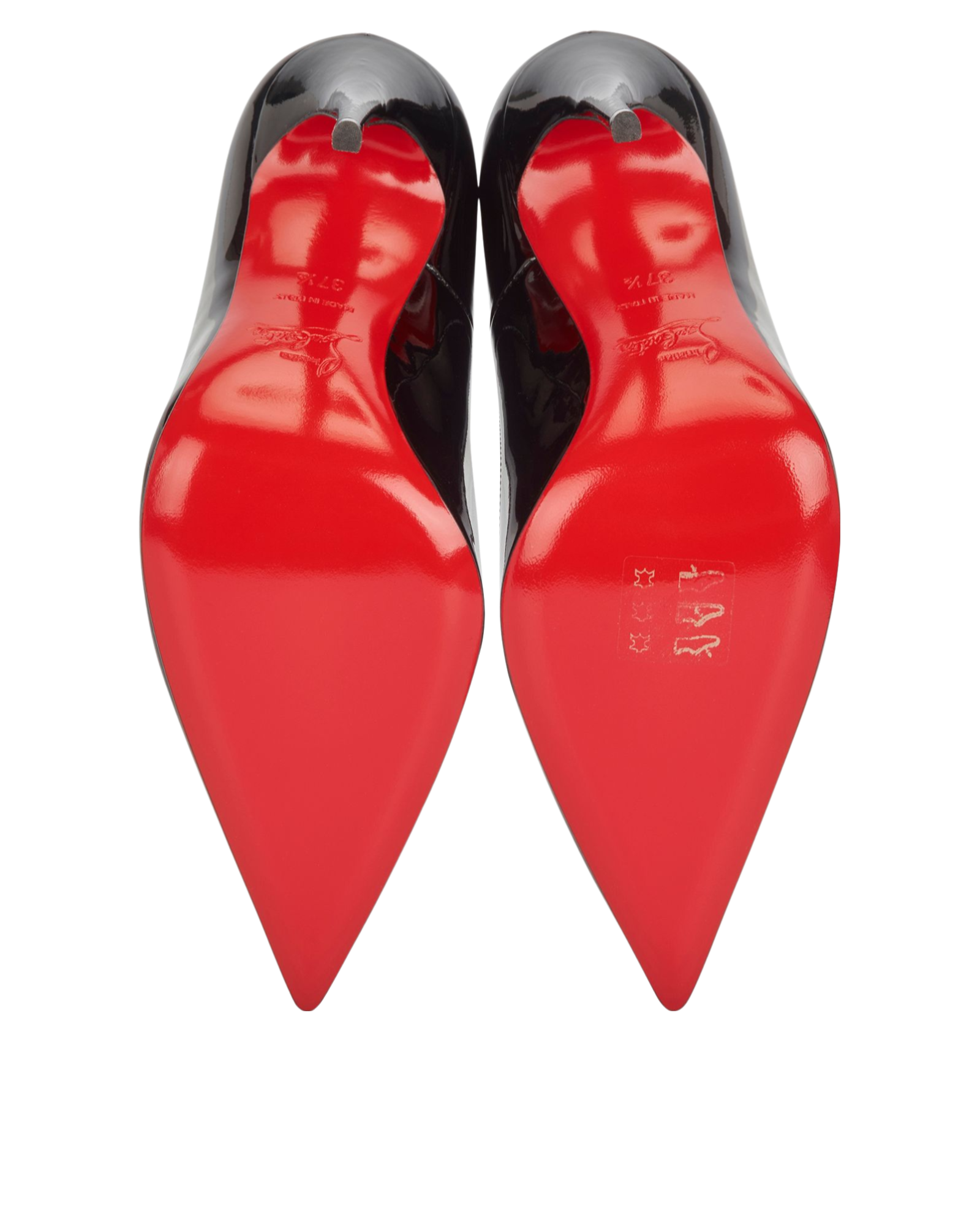 Christian Louboutin So Kate 120, &pound;395, Shoes, Black, Patent Leather, Top view