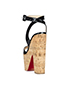 Christian Louboutin Cork Extreme Platform Wedges, back view