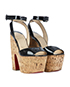 Christian Louboutin Cork Extreme Platform Wedges, side view