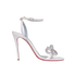 Christian Louboutin Jewel Queen 100, &pound;350, Shoes, White, Crystal/Satin, Front view