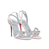 Christian Louboutin Jewel Queen 100, &pound;350, Shoes, White, Crystal/Satin, Side view