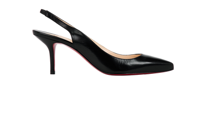Christian Louboutin Slingback Kitten Heels, front view