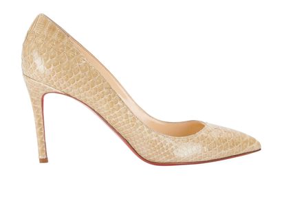 Christian Louboutin Decollete Heels, £250, Shoes, Beige, Python, Front view