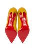 Christian Louboutin So Kate Pumps, &pound;275, Shoes, Yellow, Patent Leather, Top view