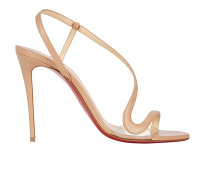 Christian Louboutin Rosalie 100mm Sandals Nude 39, front view