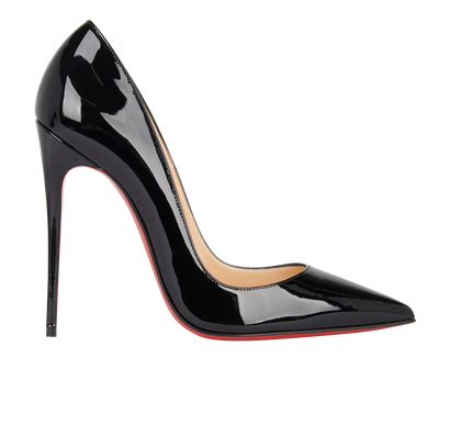 Christian Louboutin So Kate 120, £350, Shoes, Black, Patent Leather, Front view