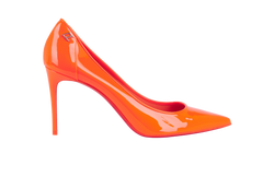 Christian Louboutin Sporty Kate 85 Heels, Leather, Orange, UK6, DB/B, 3*