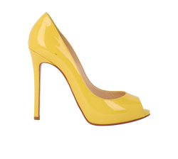 Christian Louboutin Flo 120, Patent, Yellow, UK 4.5, 1*