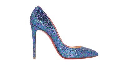 Christian Louboutin Pigalle Follies 100, &pound;395, Shoes, Purple, Leather, Front view